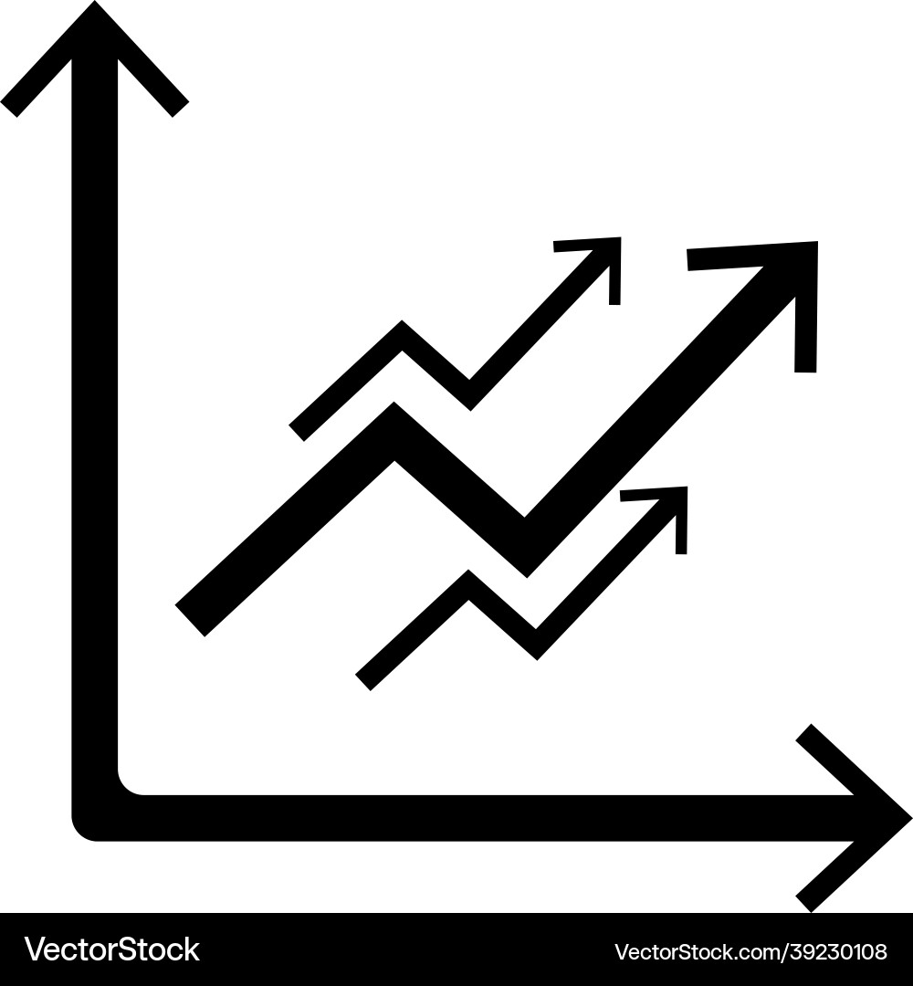Analytic icon line combo bar chart static analyzi Analytic icon line combo bar chart static analyzi Vector Image