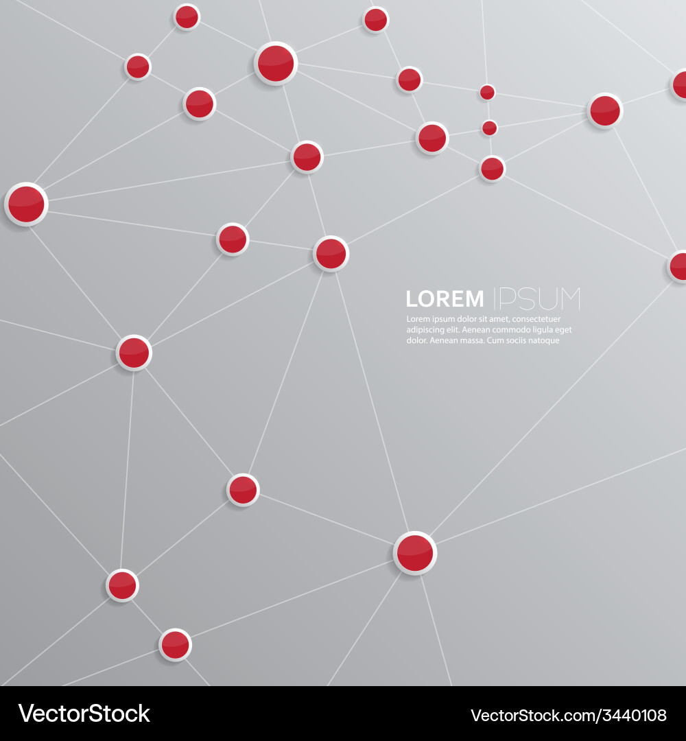 Background with plastic buttons red dots Vector Image
