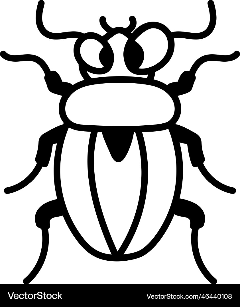 Chafer Bug Sketch Vector Image