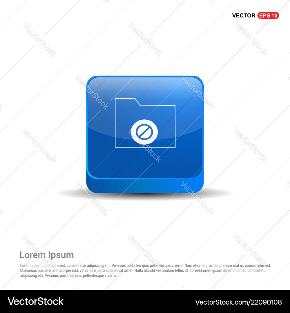 Computer folder icon - 3d blue button Computer folder icon - 3d blue button vector image