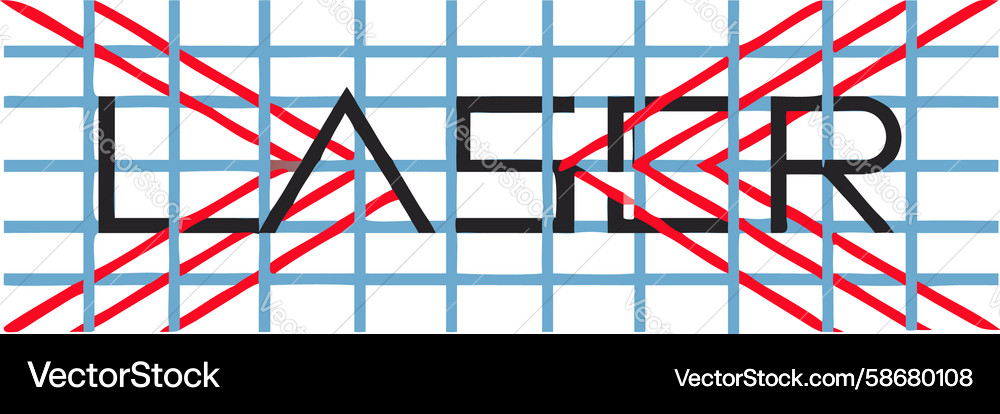 Crosshatch laser text graphic design generative ai Vector Image