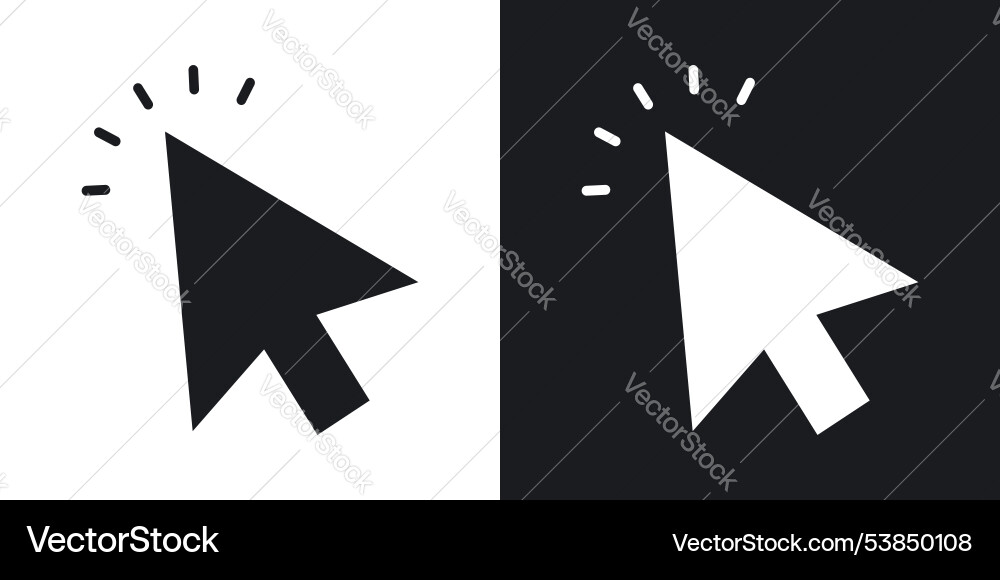 Cursor arrow icon set vector image