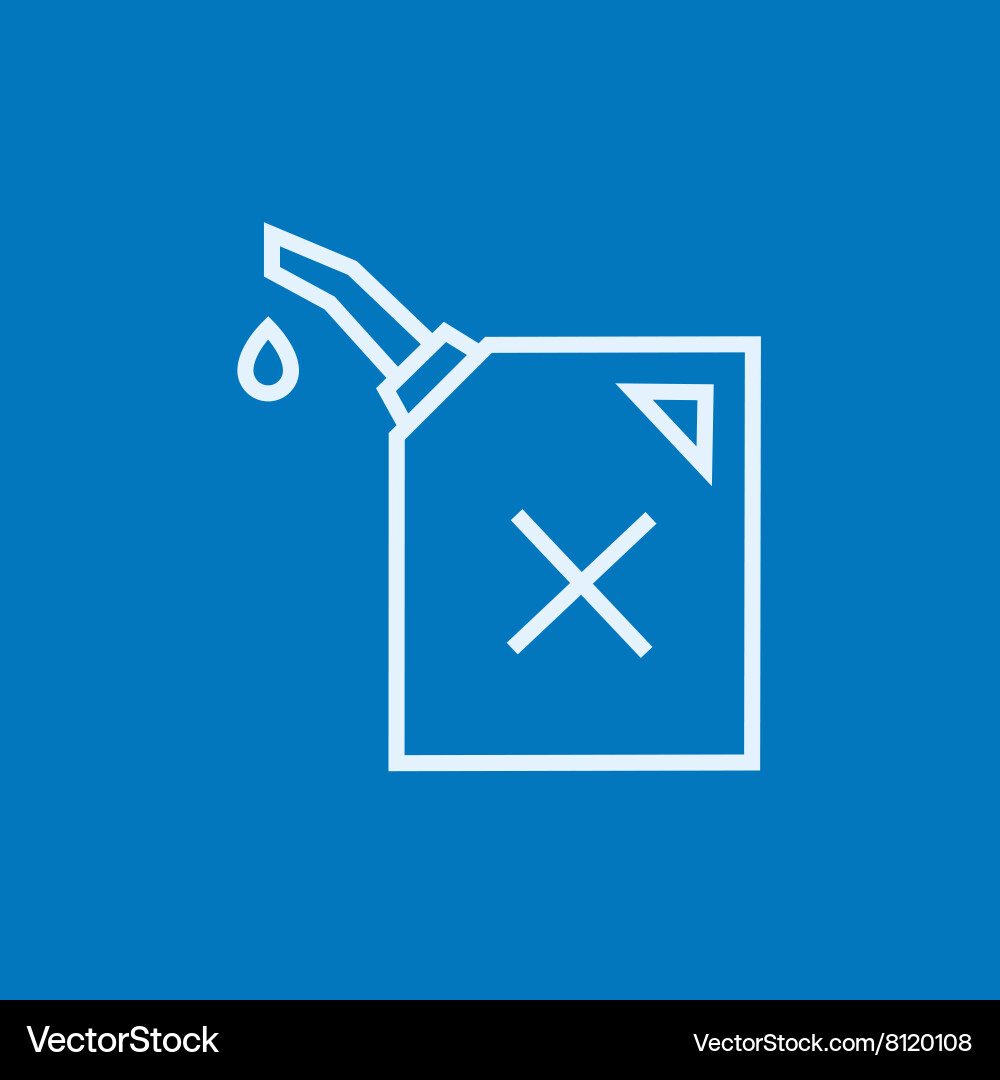Gas container line icon Vector Image