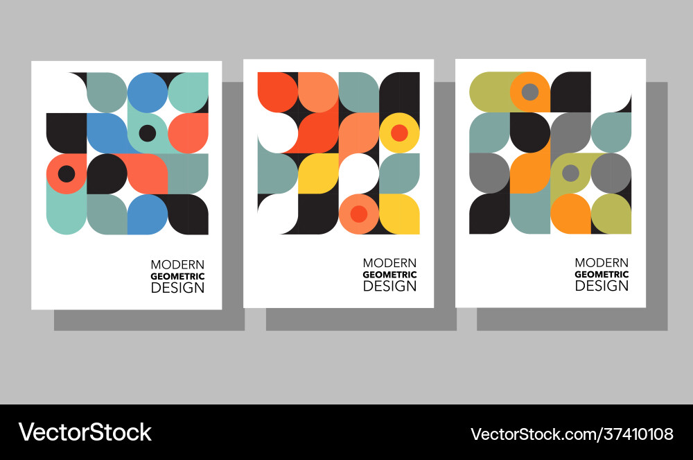 Geometric Retro Patterns vector image