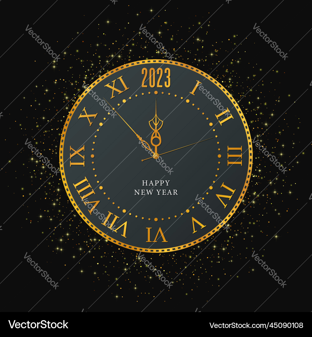 Gold New Year Countdown Background vector image
