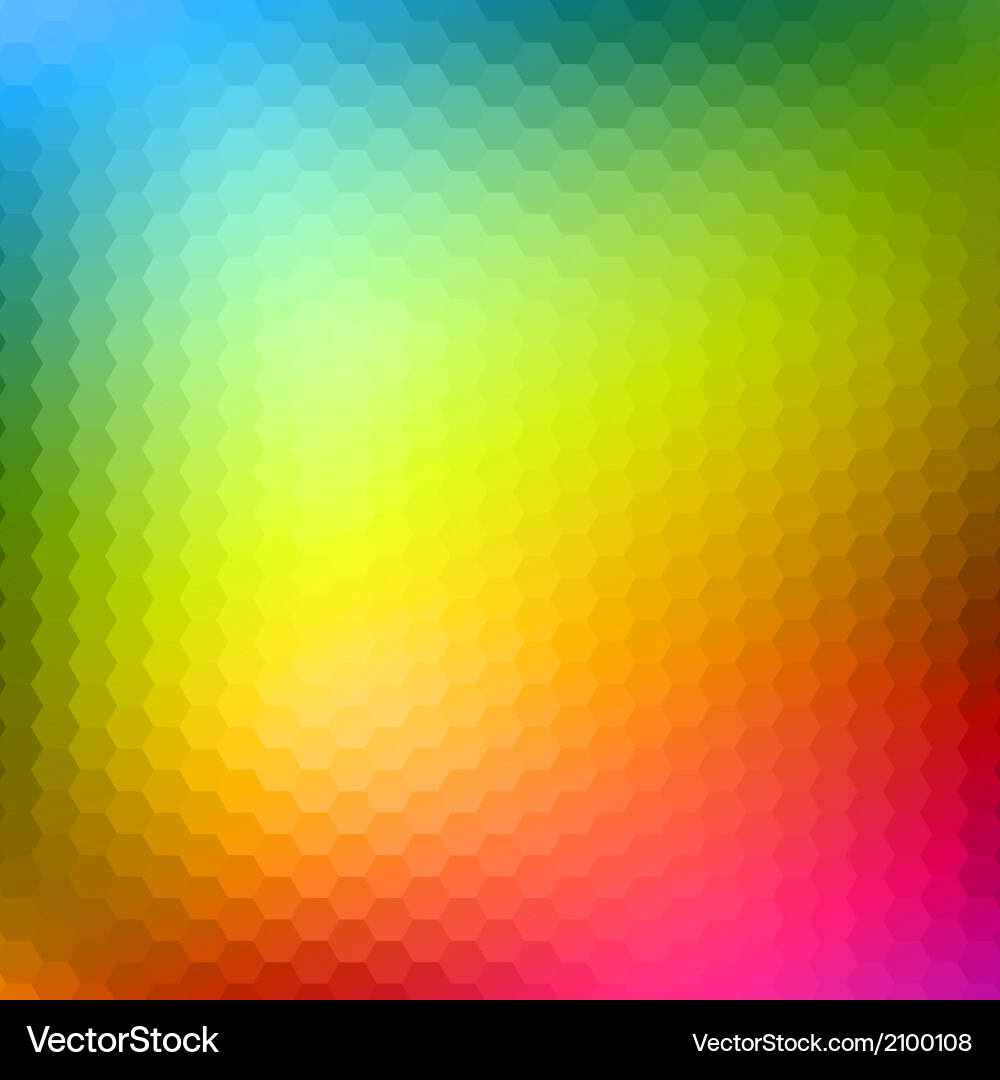 Hexagonal Color Gradient Background vector image