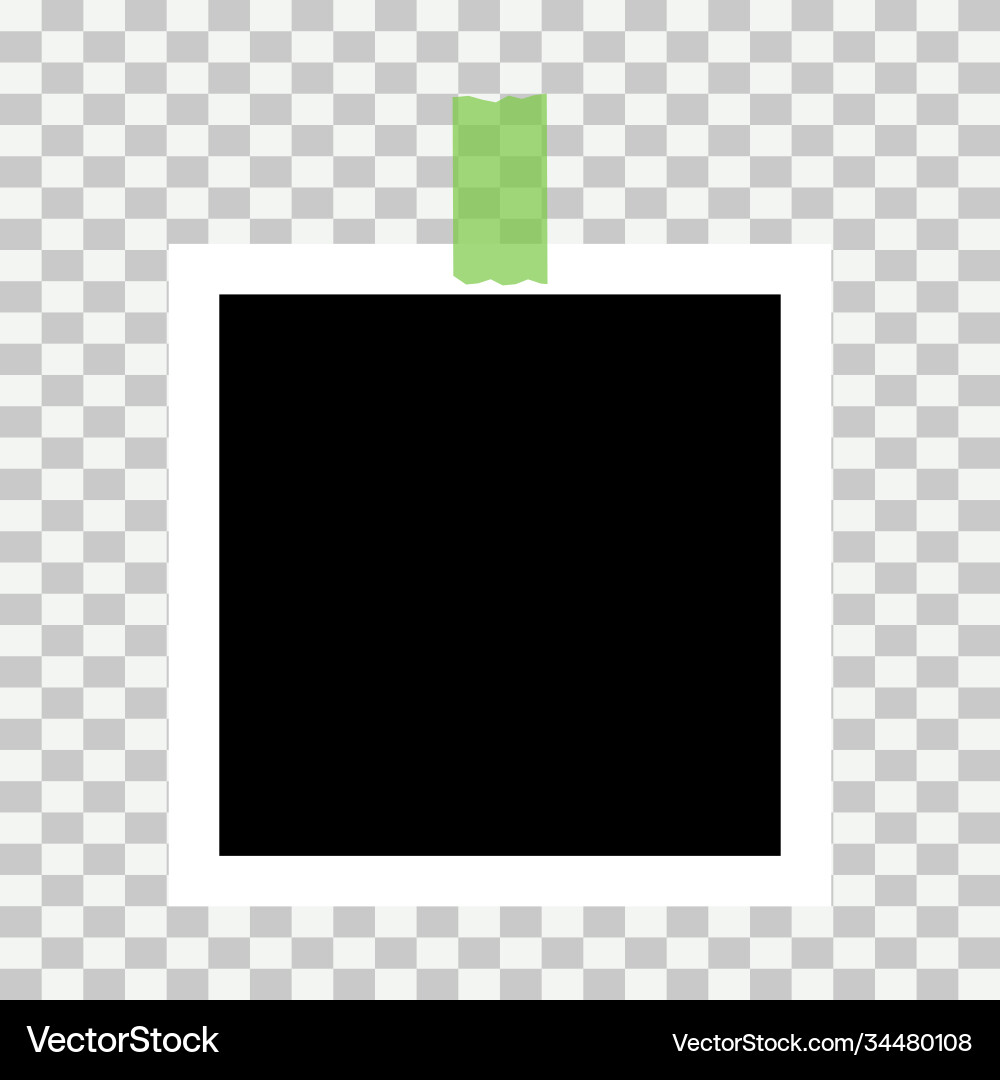 Old photo empty frame isolated on transparent Old photo empty frame isolated on transparent vector image