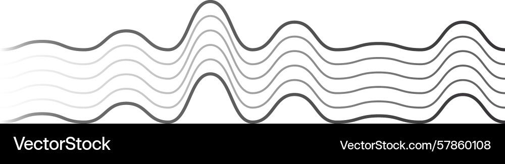 Parallel grau gekrümmte Linien schaffen eine glatte Vektorbild