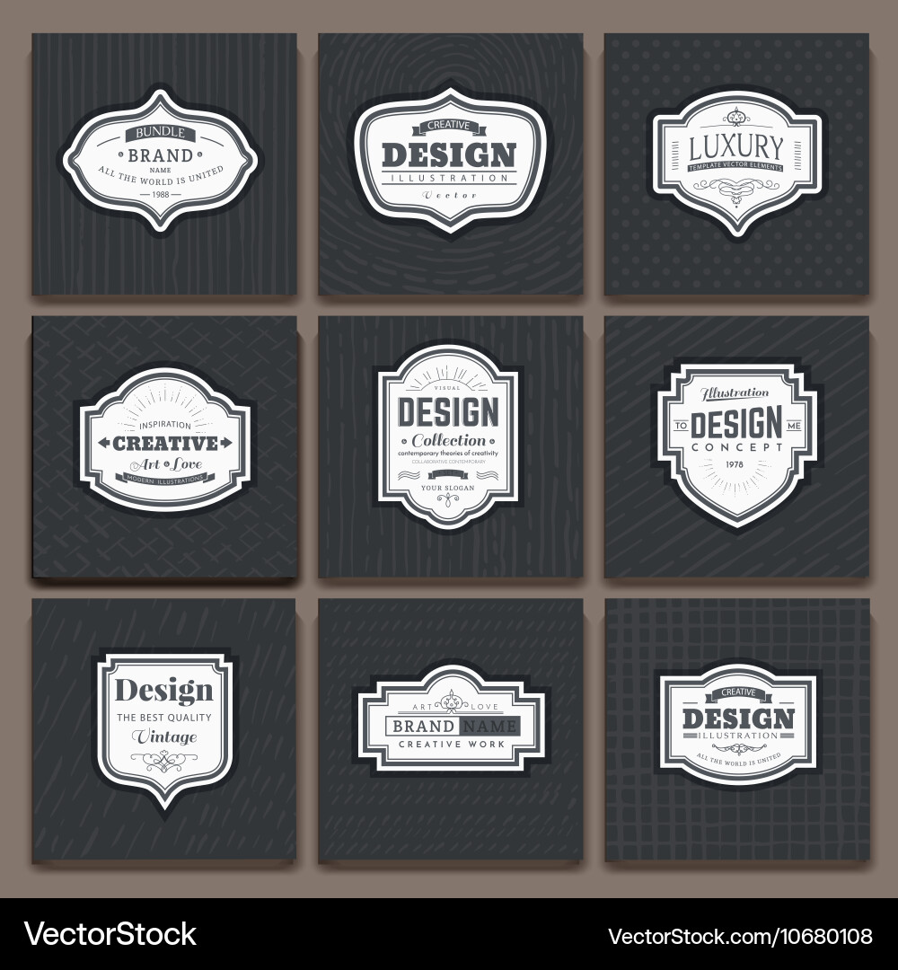 Retro Frame Elements Vector Image