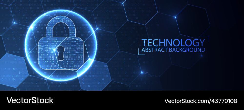 Secure digital space virtual confidential Secure digital space virtual confidential vector image