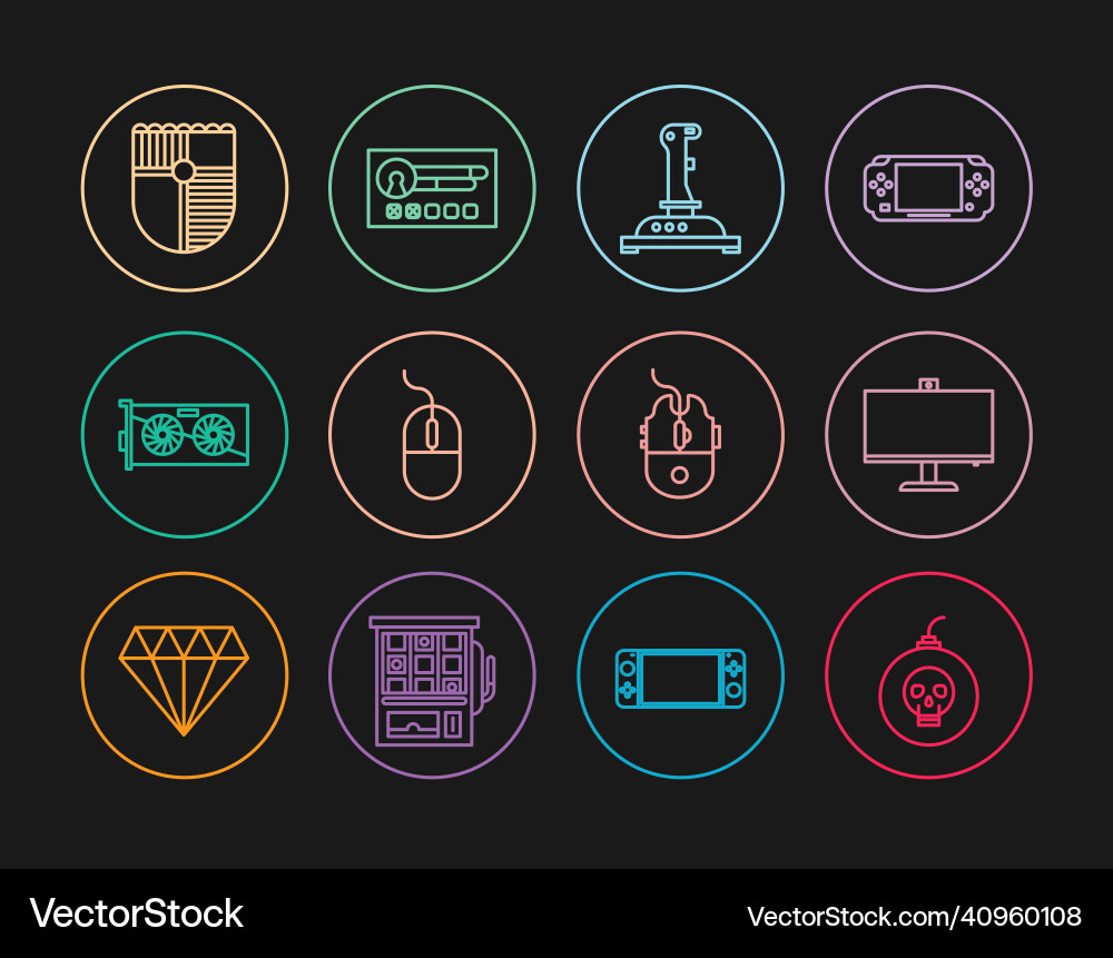 Set line bomb ready to explode computer monitor Set line bomb ready to explode computer monitor vector image