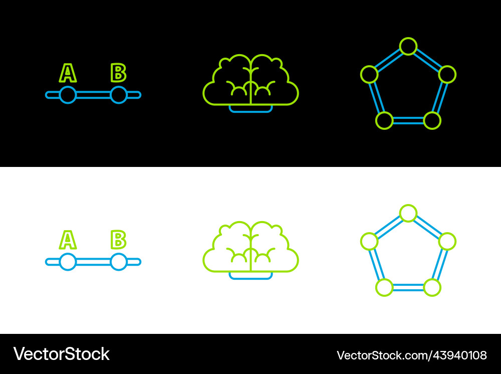 Set line geometric figure pentagonal prism graph Set line geometric figure pentagonal prism graph Vector Image