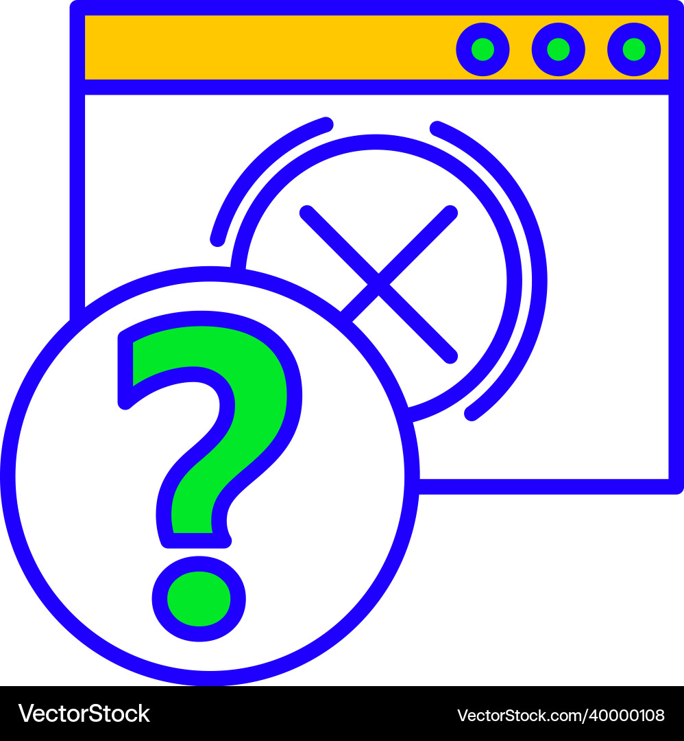 Site error not found page wrong address icon vector image