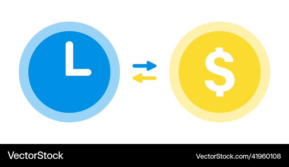 Time is money icon Time is money icon vector image