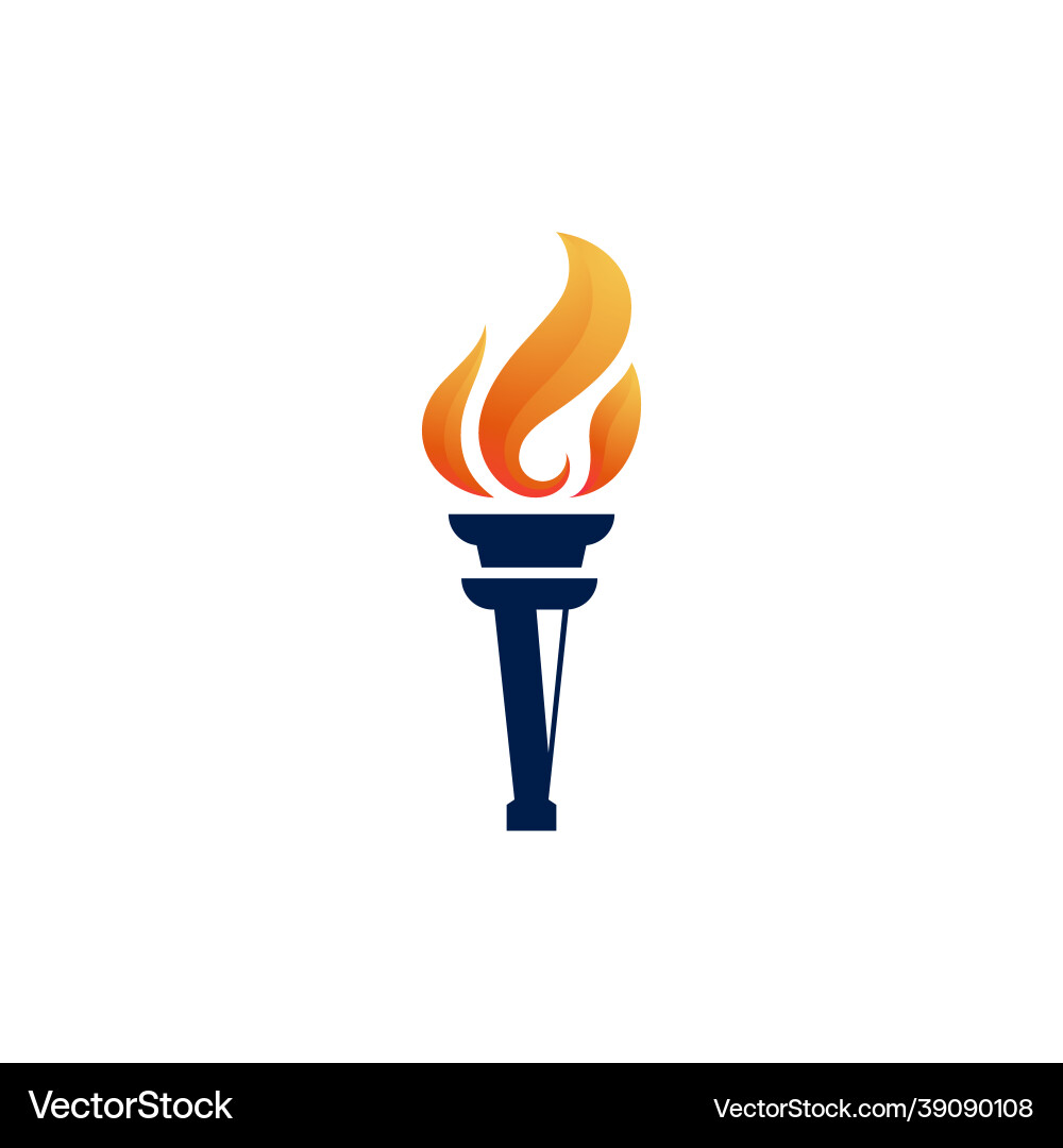 Torch icon design Torch icon design vector image