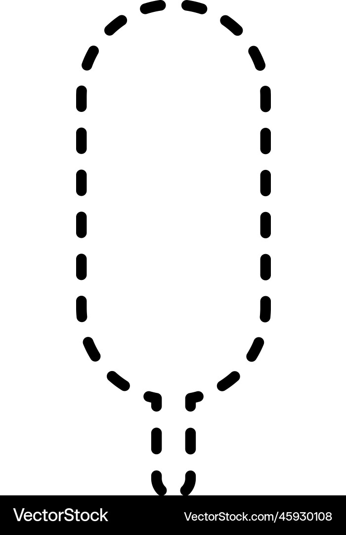 Tracing lines dotted tree outline shape Tracing lines dotted tree outline shape Vector Image