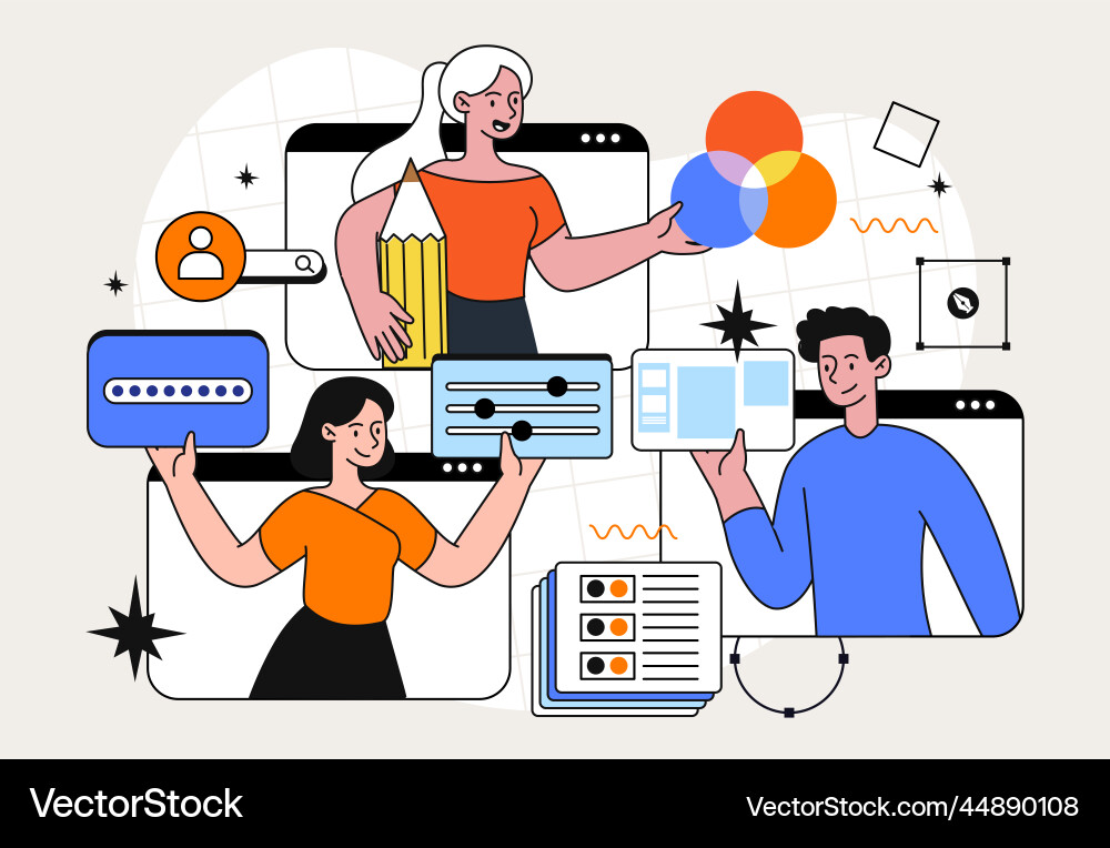 Ui Ux Design Royalty Free Vector Image Vectorstock Ui Ux Design Royalty Free Vector Image Vectorstock