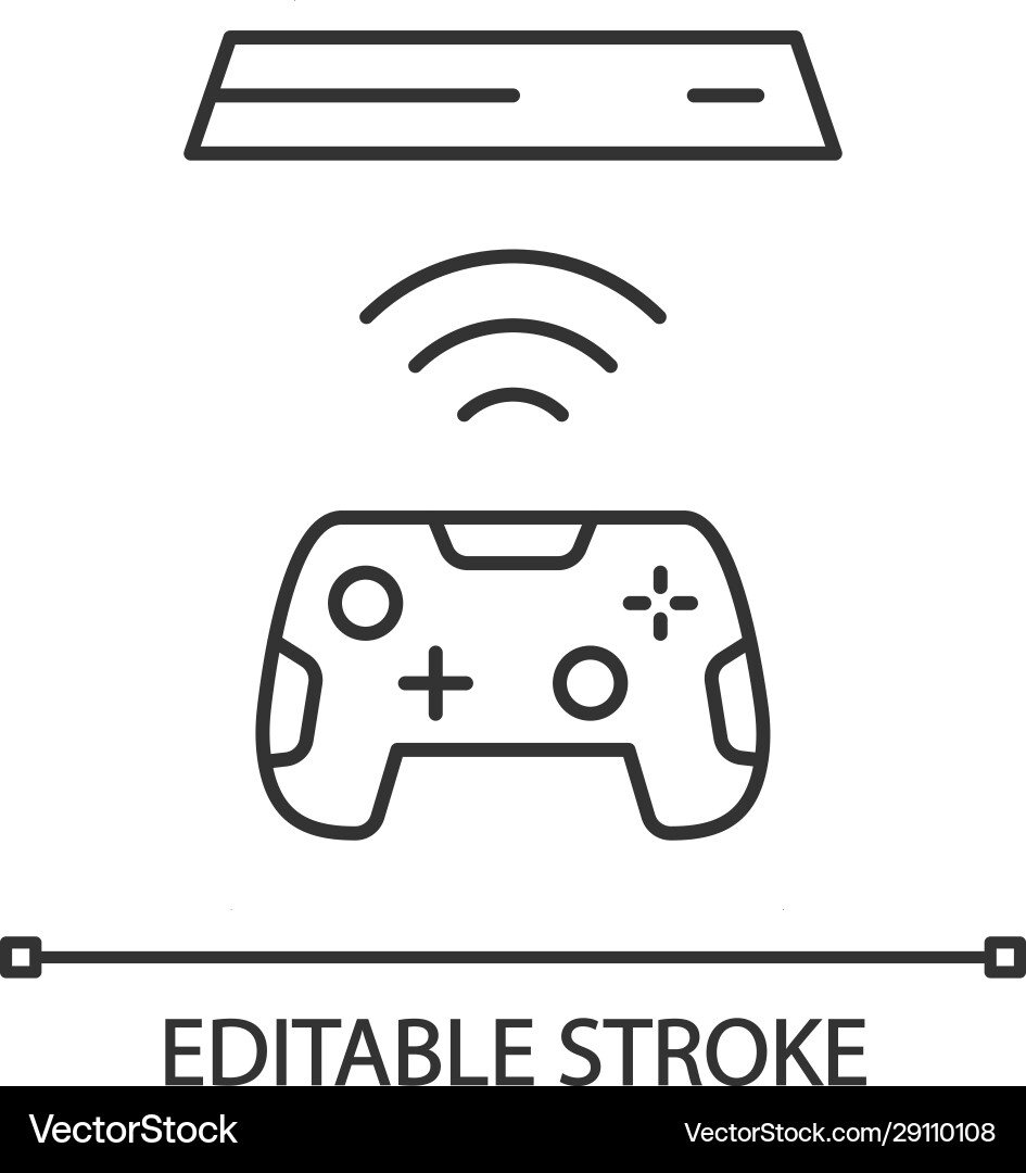 Wireless Gaming Controller Icon vector image