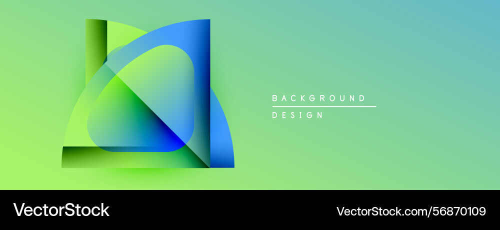 Abstract geometric shapes overlap creating Vector Image