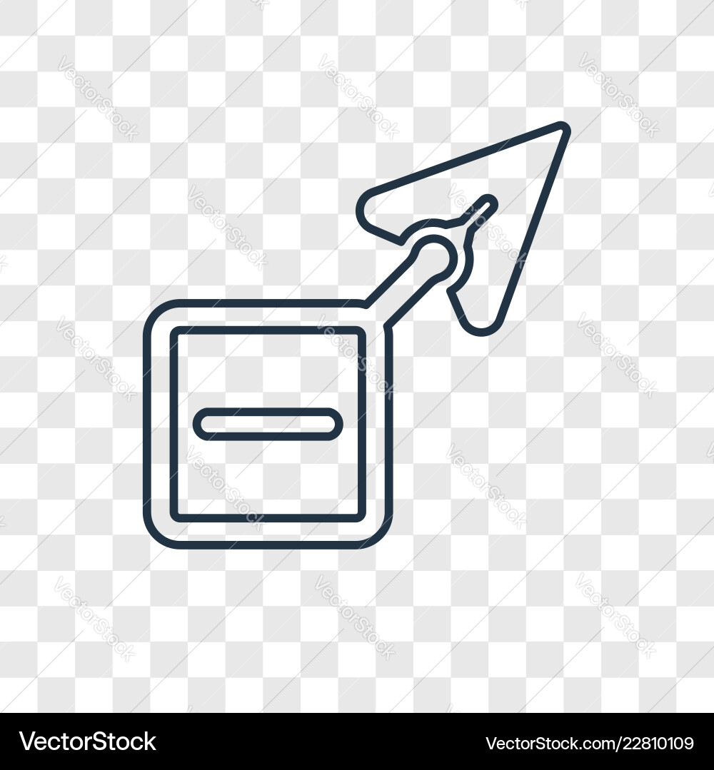 Arrow concept linear icon isolated on transparent Arrow concept linear icon isolated on transparent vector image