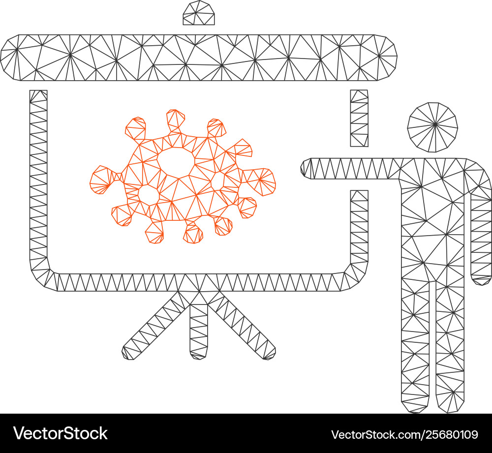 Bacteria lecture mesh 2d model Bacteria lecture mesh 2d model vector image