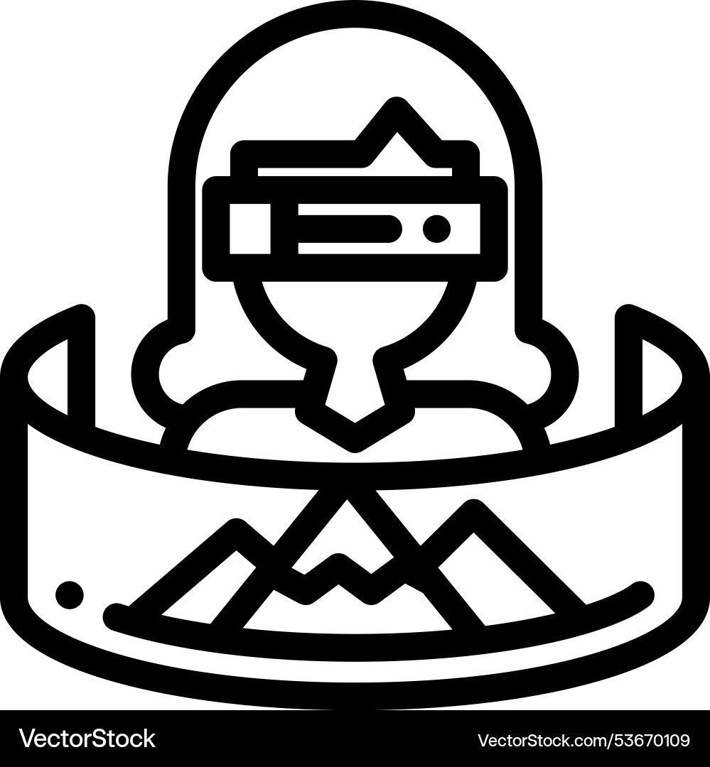 Blickfeld Symbol dünne lineare Stil Design Blickfeld Symbol dünne lineare Stil Design vektorbild