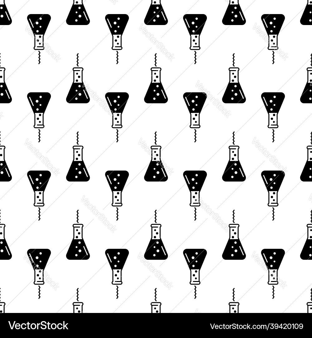 Boiling flask pattern seamless Boiling flask pattern seamless vector image