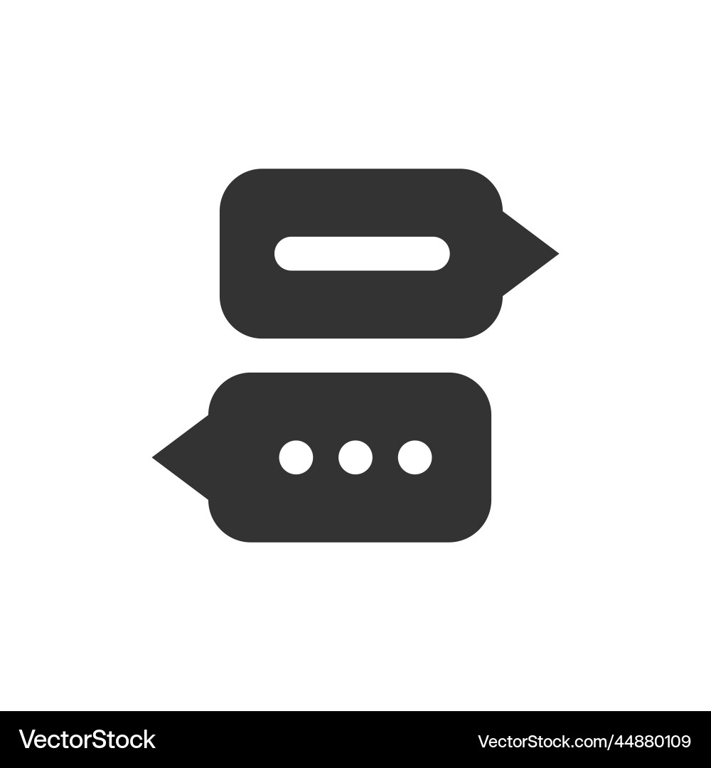Chat speech bubble and dialog balloon filled style Chat speech bubble and dialog balloon filled style vector image