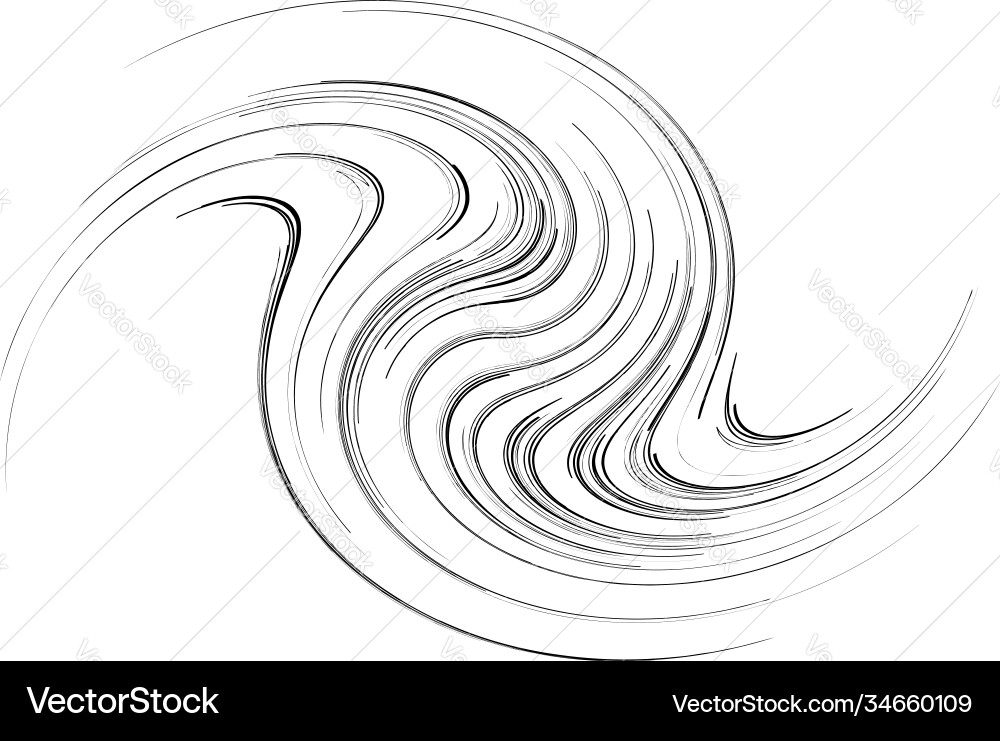 Curve rotated volute helix shape spiral swirl Vector Image