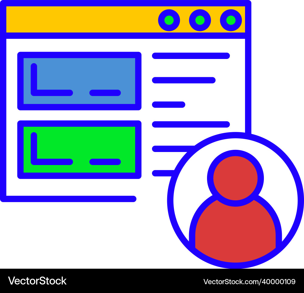 Domain icon hosting and url registration vector image