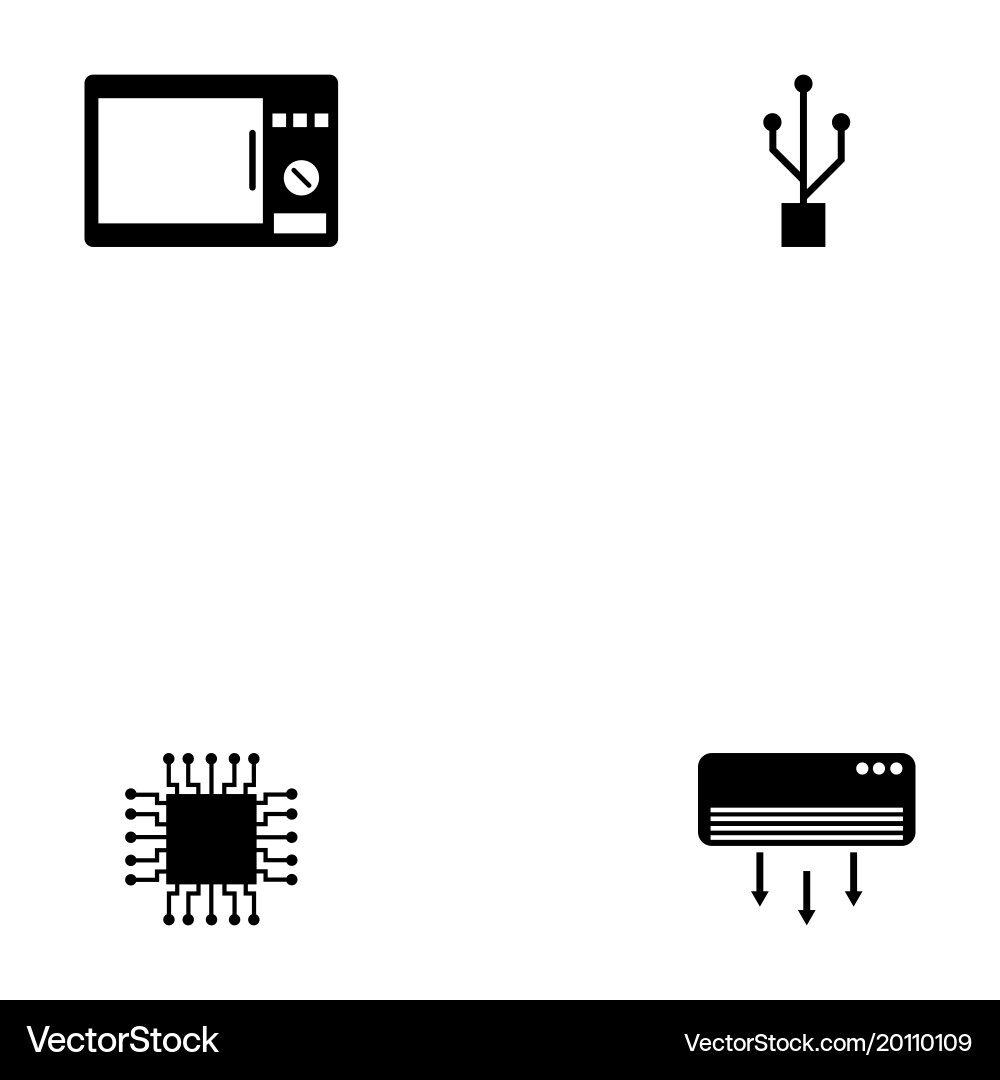 Electronics icon set vector image