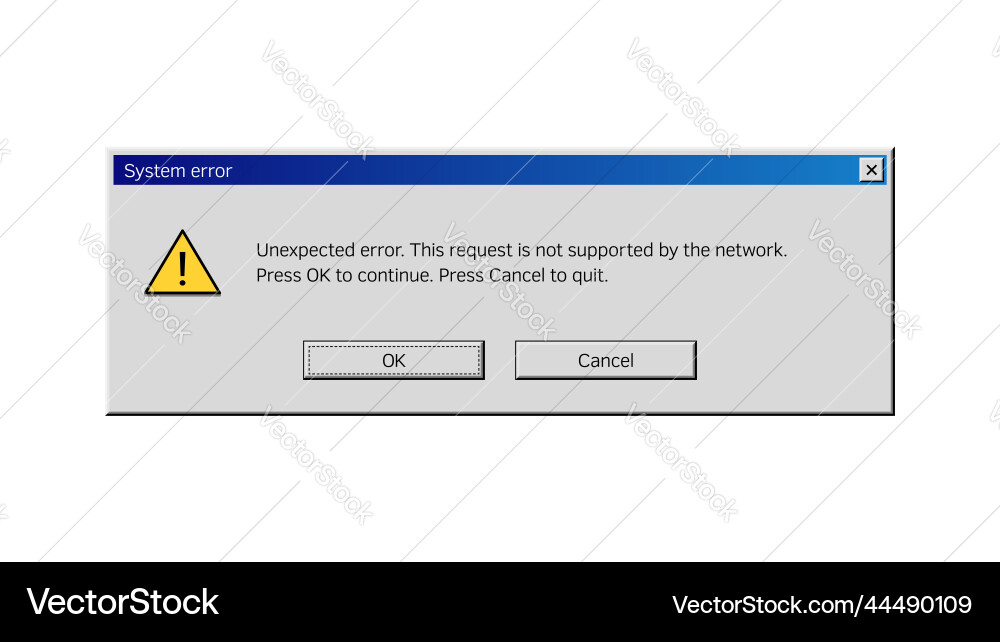 Fehlermeldung Fenster Bildschirm Computer Warnung Fehlermeldung Fenster Bildschirm Computer Warnung vektorbild