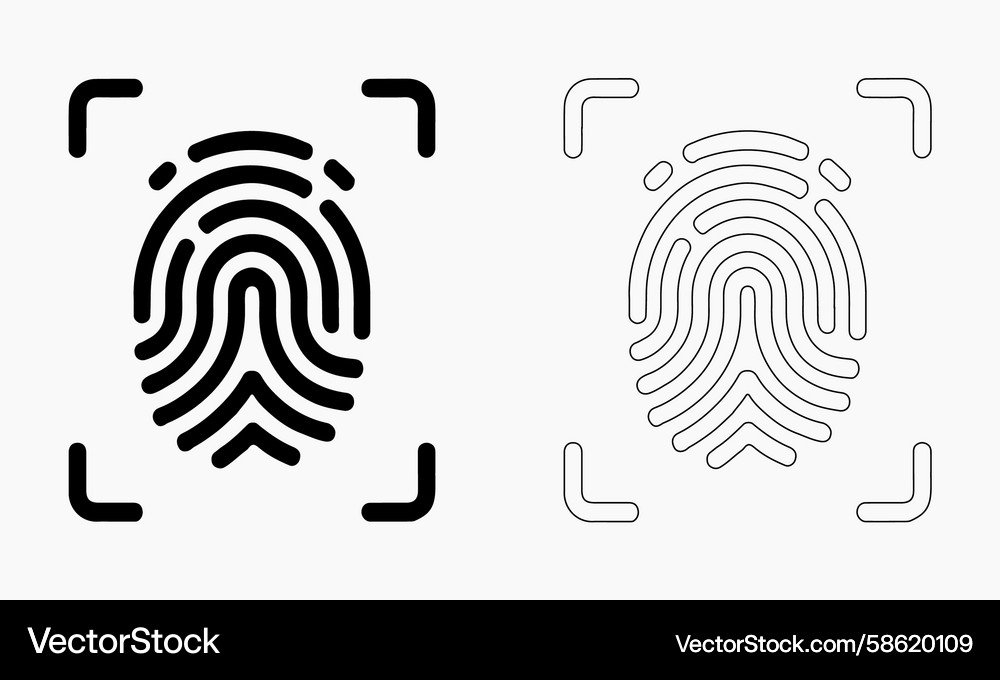 Fingerprint scan showcasing security Vector Image