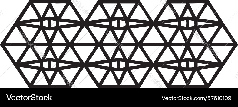 Geometric hexagonal interlocking pattern abstract vector image