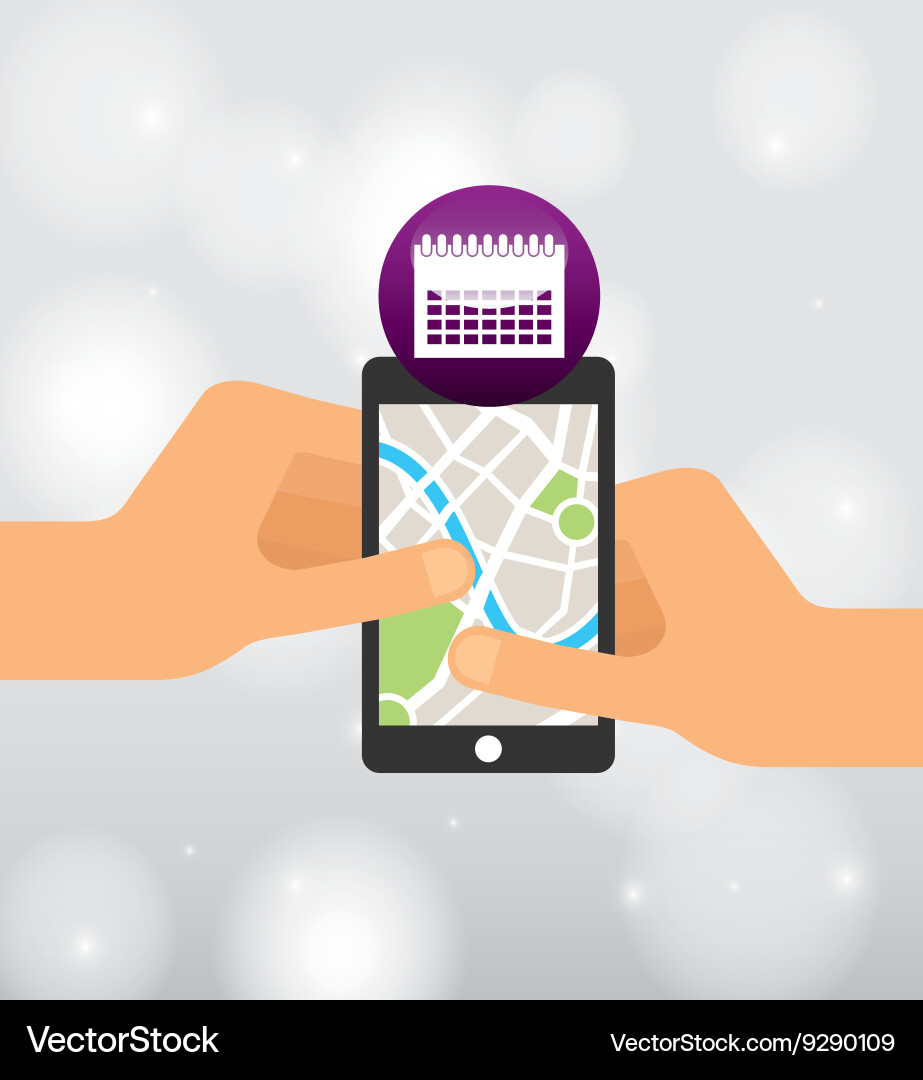Global positioning system design vector image
