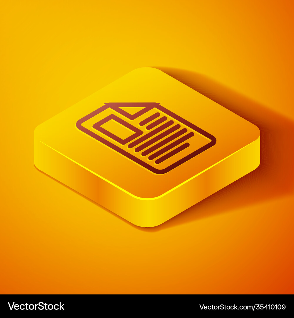 Isometric line file document icon isolated Isometric line file document icon isolated vector image