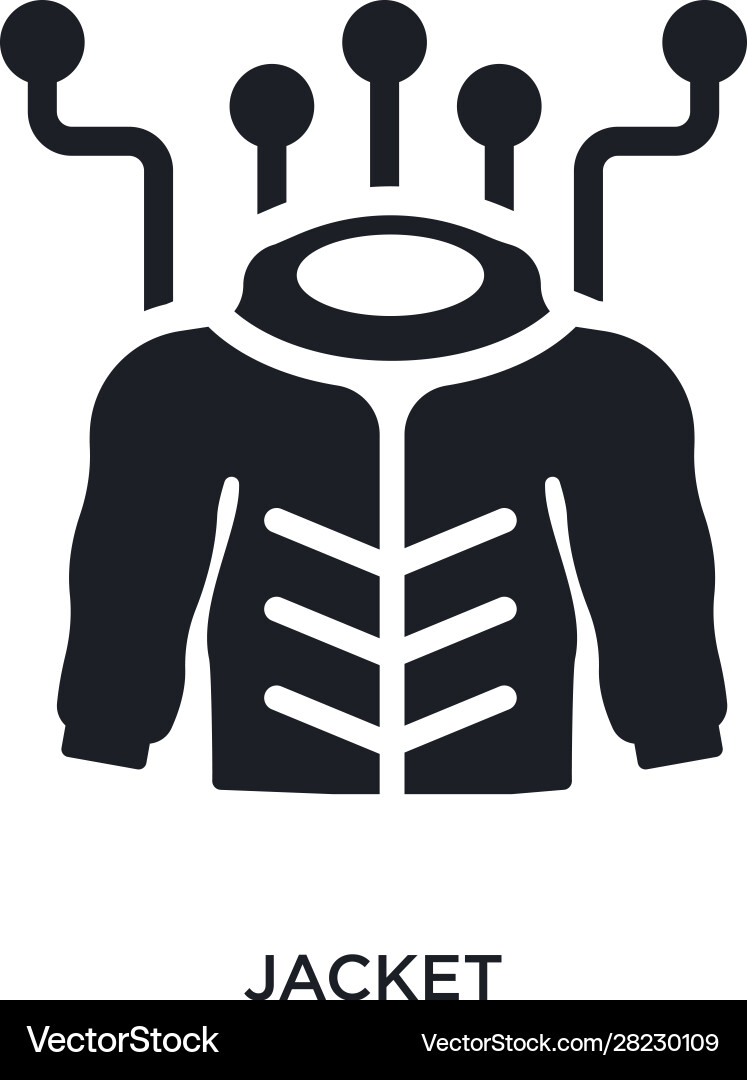 Jacket isolated icon simple element from vector image