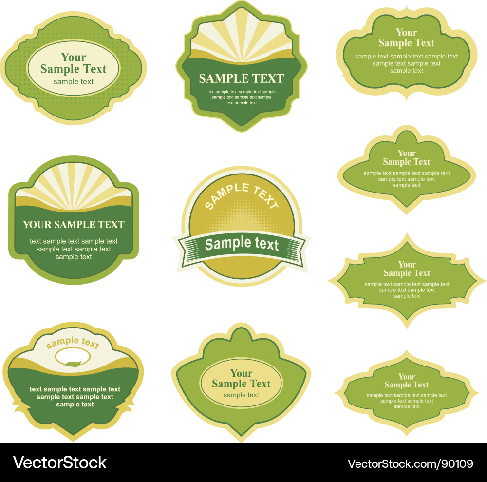 Label Templates Vector Image