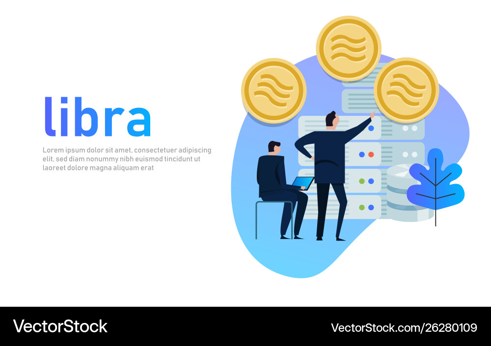 Libra facebook cryptocurrency und bitcoin Libra facebook cryptocurrency und bitcoin vektorbild
