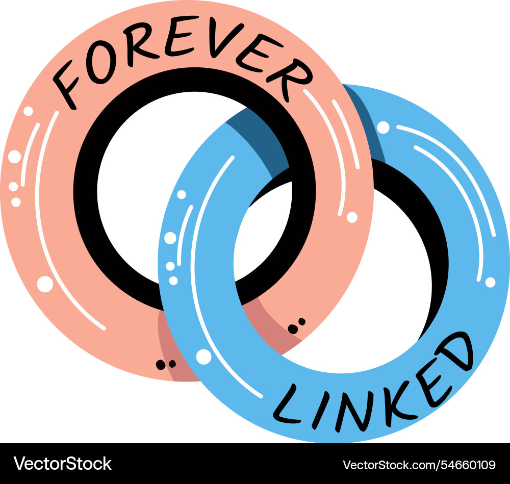 Linked forever Vector Image