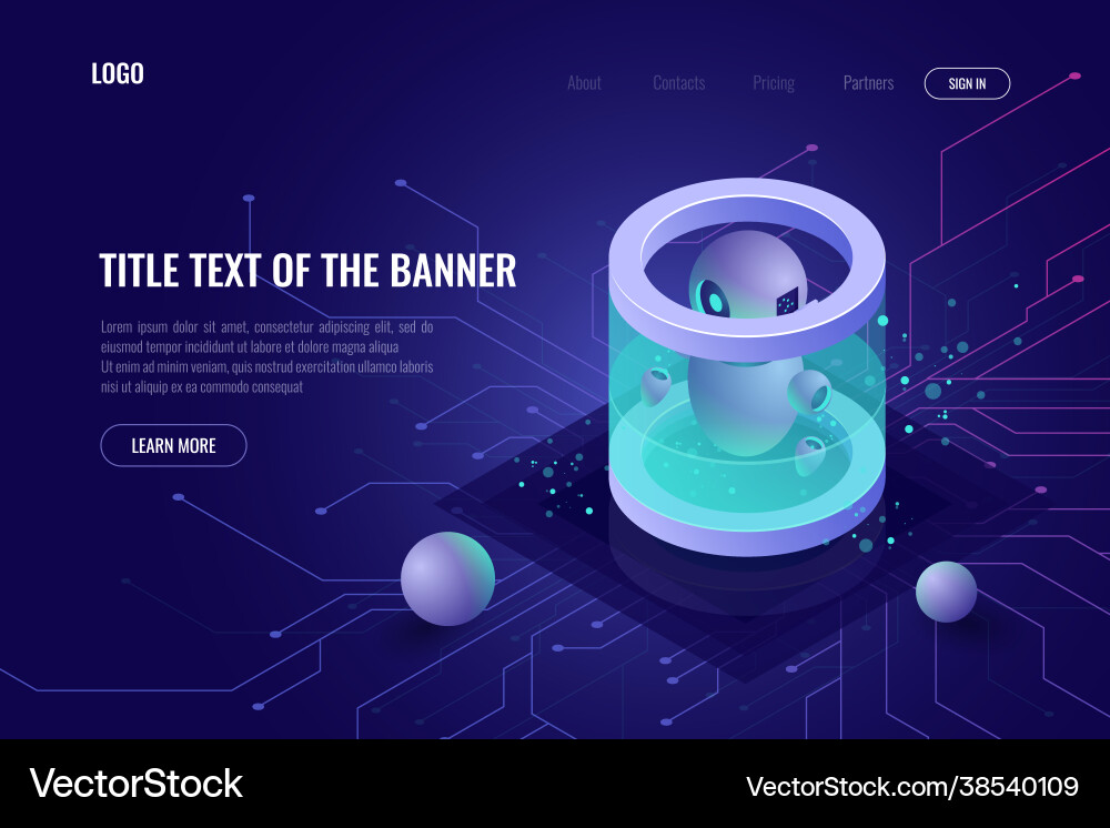 Machine learning artificial intelligence Machine learning artificial intelligence vector image