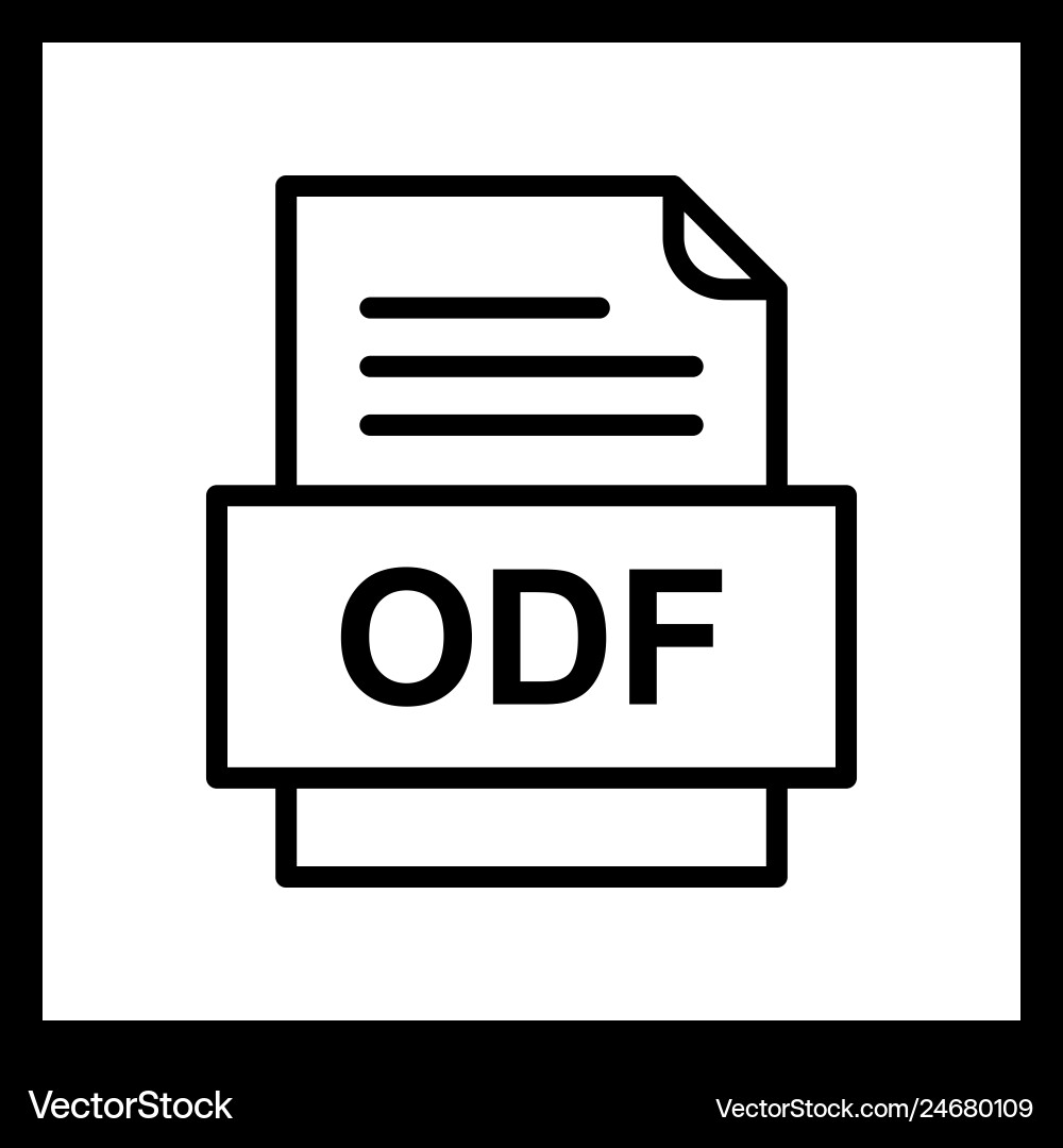 Odf file document icon Vector Image