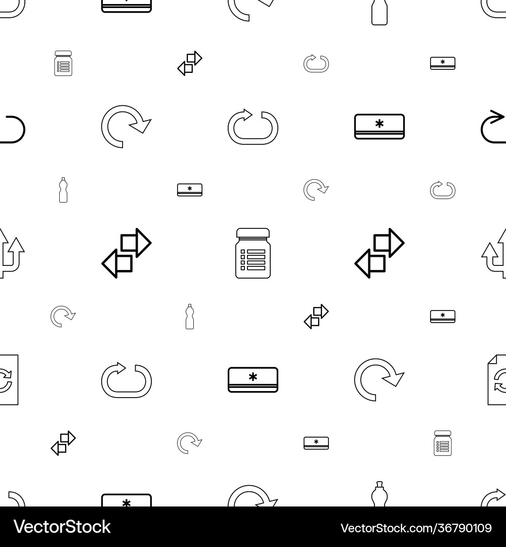 Refresh icons pattern seamless white background vector image