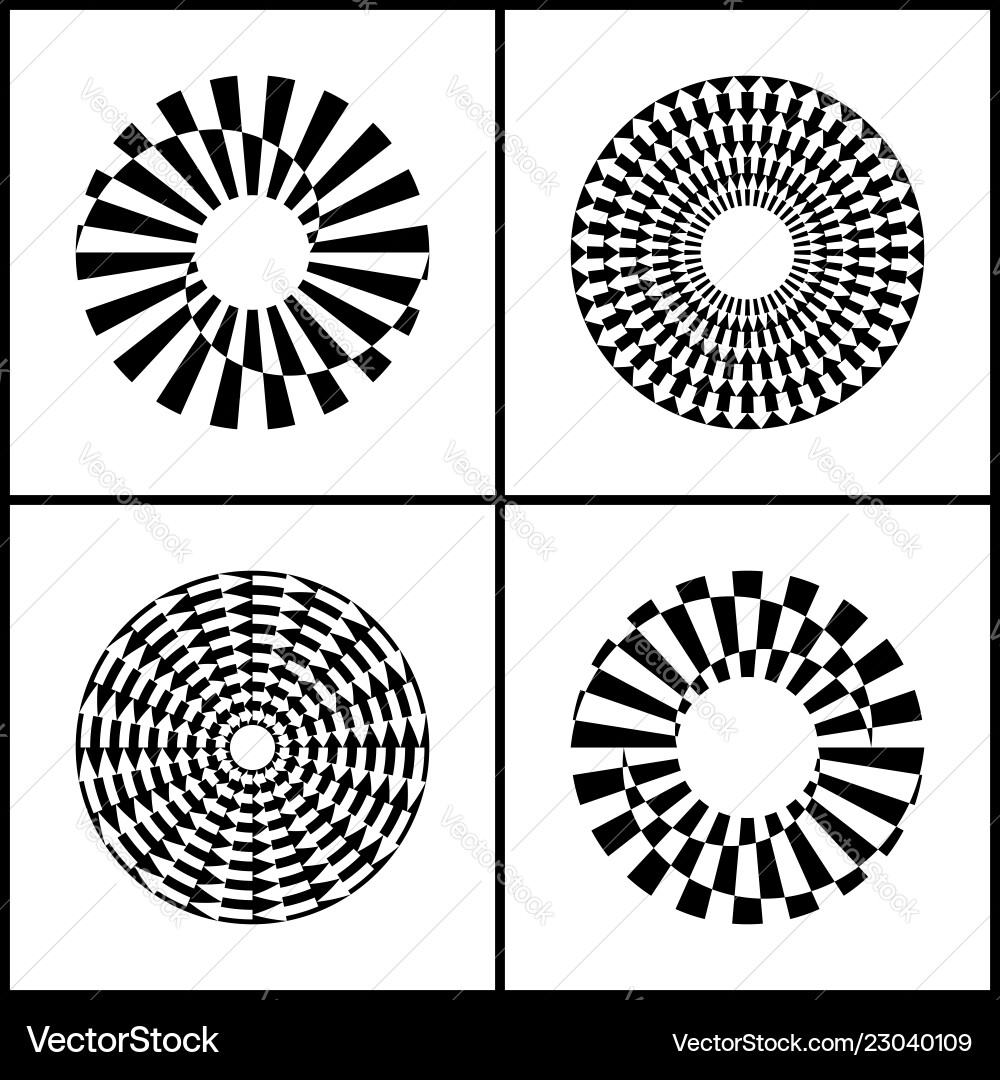 Rotation design elements Rotation design elements vector image