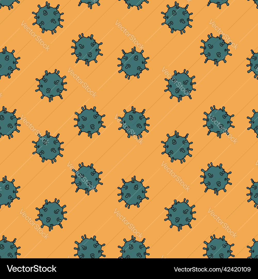 Set of seamless patterns with virus pixels Set of seamless patterns with virus pixels vector image
