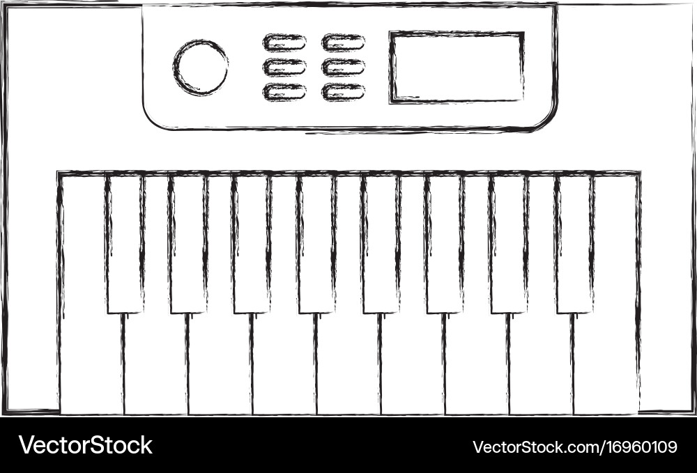 Synth console isolated icon vector image