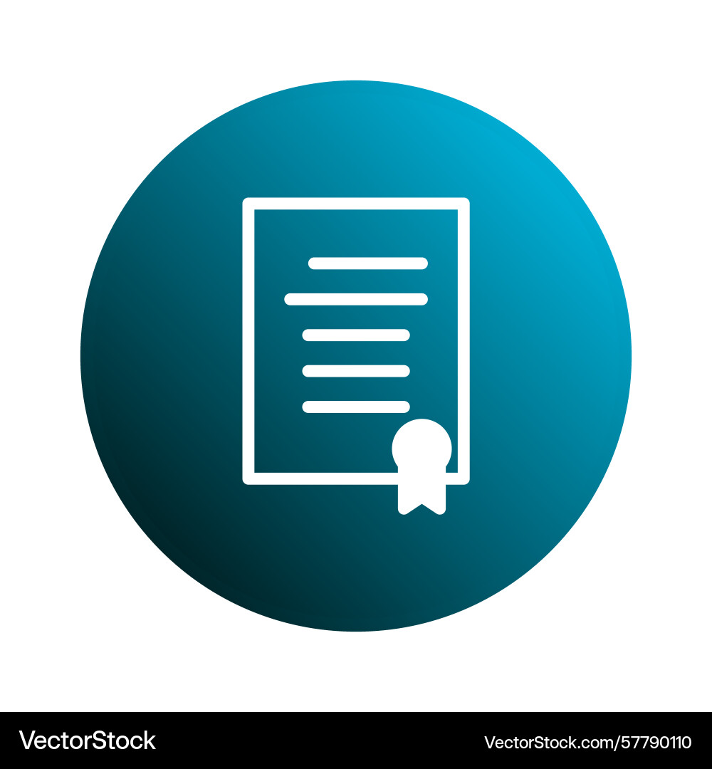 A visual representation of certification Vector Image