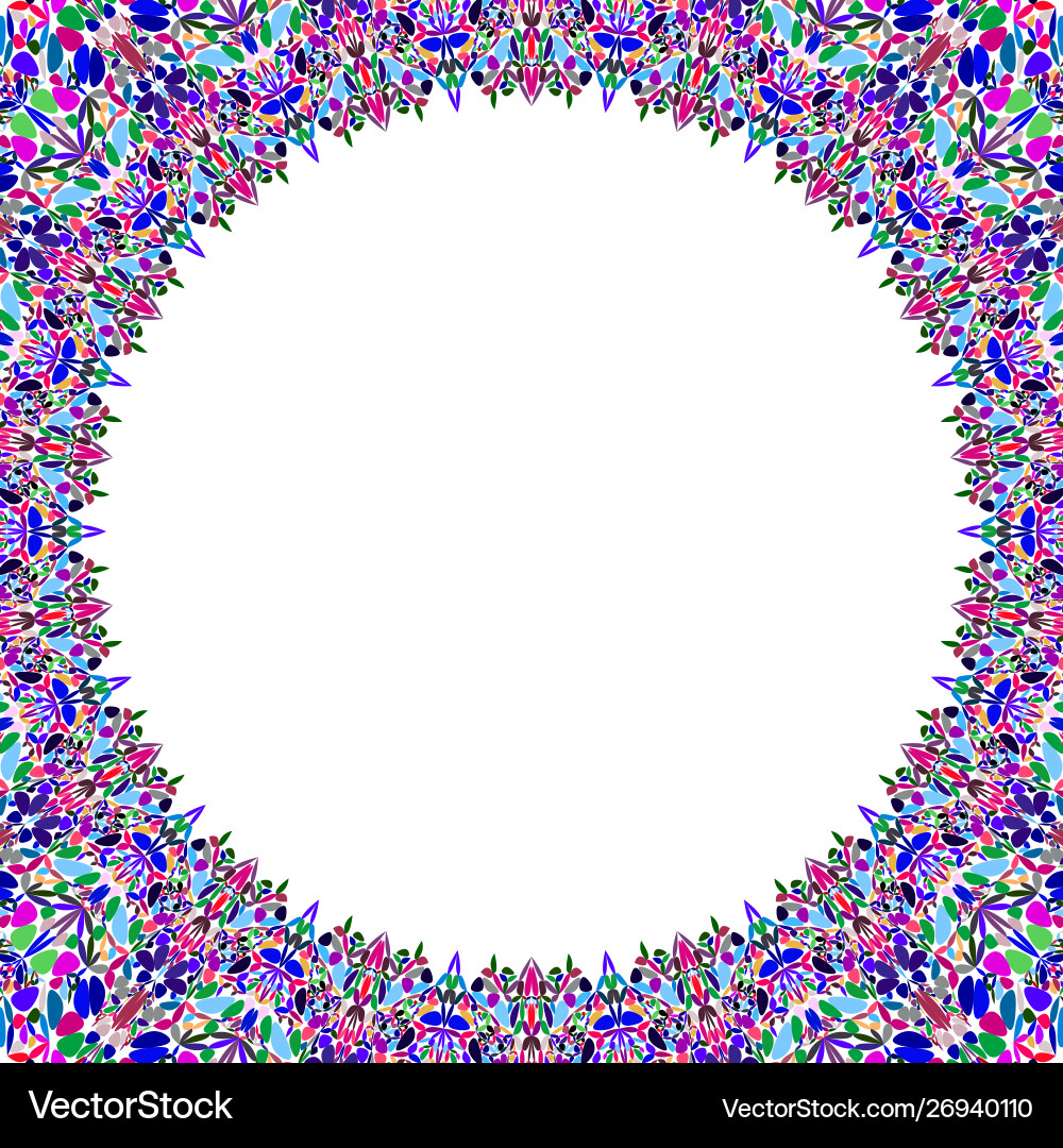 Abstract circular frame with white background vector image