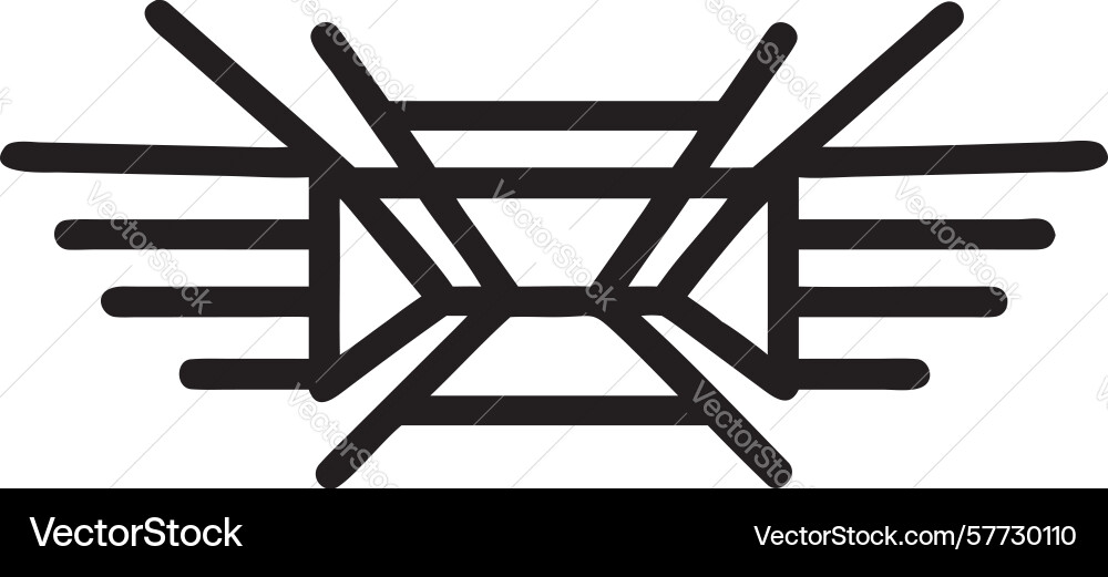 Abstract winged shape modern dynamic design Vector Image