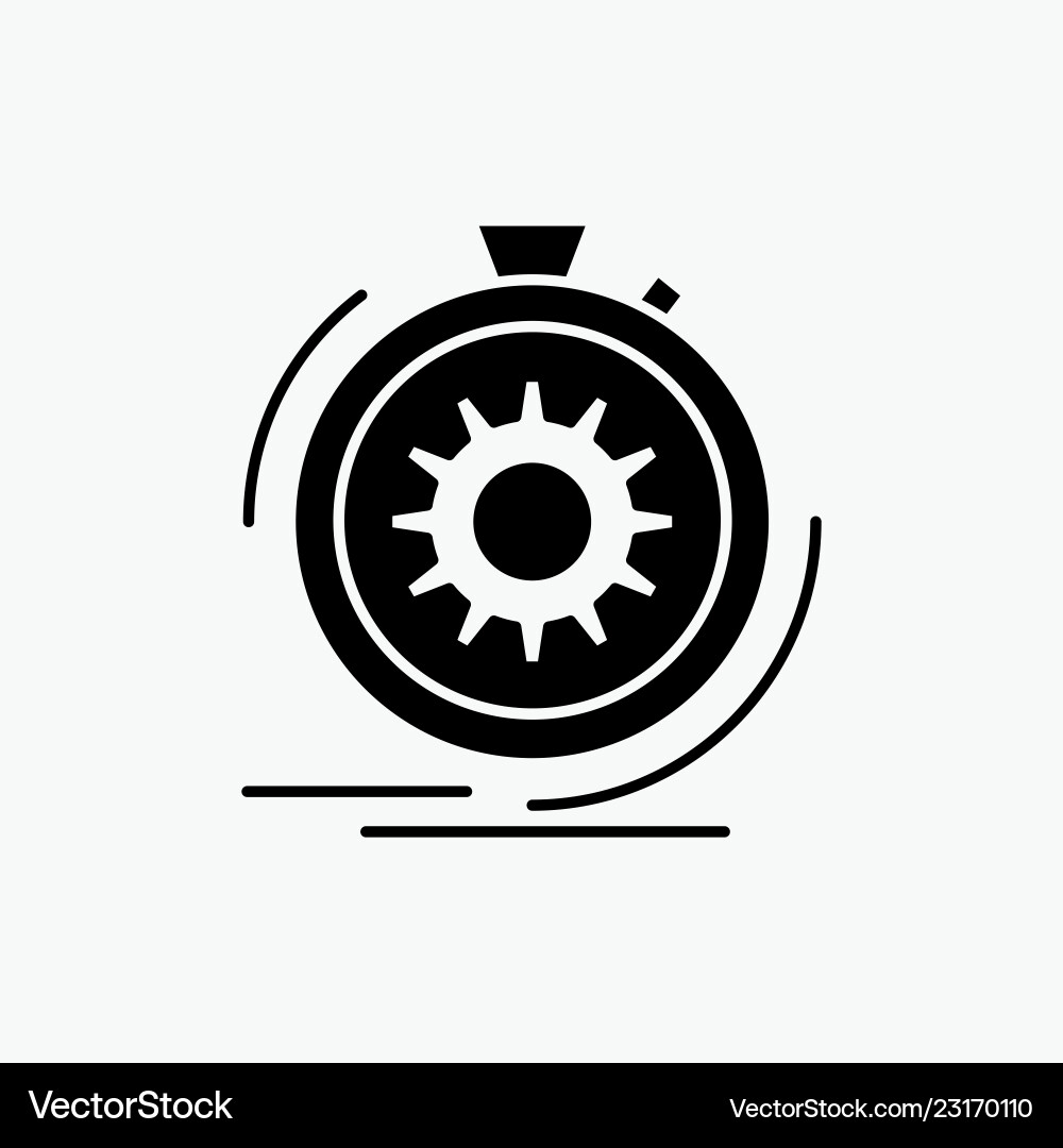 Action fast performance process speed glyph icon Action fast performance process speed glyph icon vector image